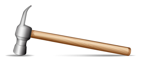 A wooden hammer