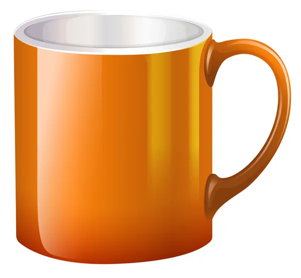 A big orange mug — Stock Vector