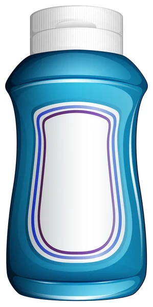 Una botella genérica azul — Vector de stock