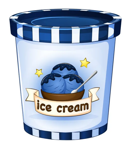 Uma xícara de sorvete — Vetor de Stock