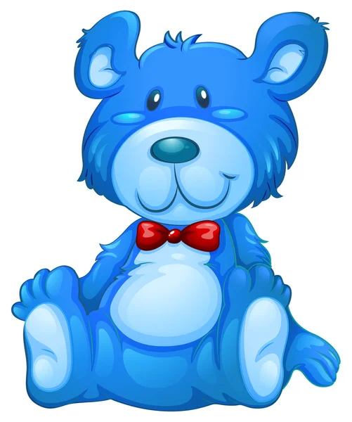 A blue teddy bear — Stock Vector