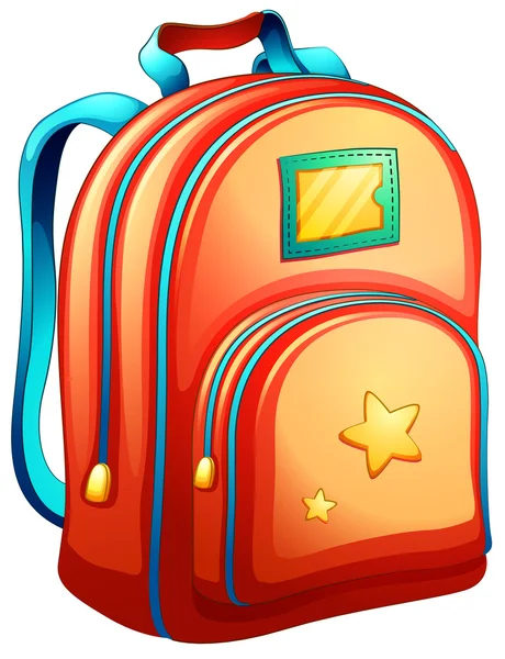 Uno schoolbag arancione — Vettoriale Stock