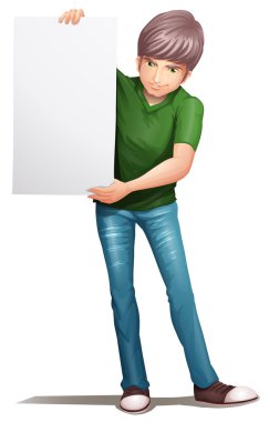 boş bir tabela holding adam