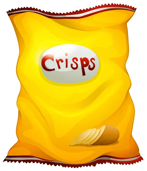 Een pakje chips — Stockvector