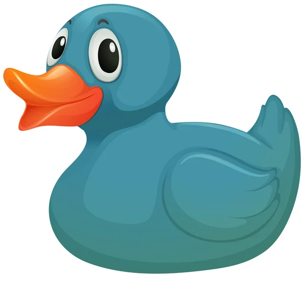 A light blue rubber duckie — Stock Vector