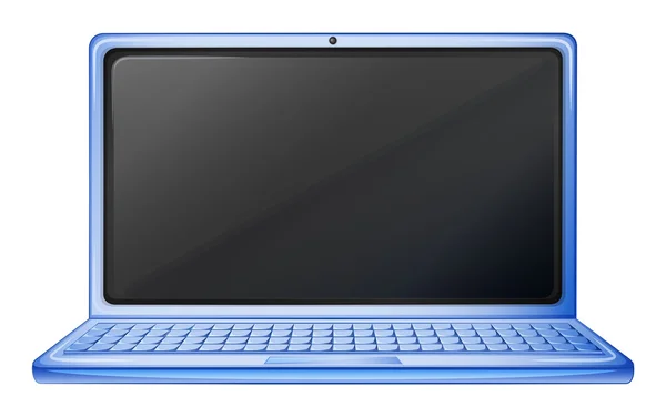 Un portátil azul — Vector de stock