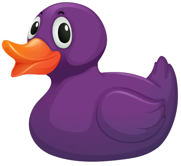 A purple rubber duck — Stock Vector