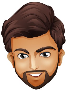 bıyıklı bir adam başı