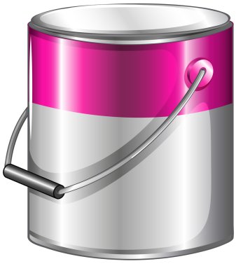A can of pink paint clipart