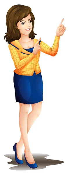 A woman wearing an office uniform — Stock Vector