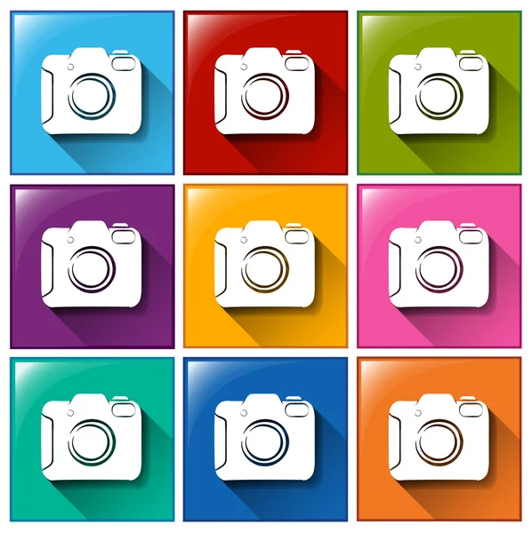 Camera pictogrammen — Stockvector