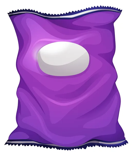 A purple bag with an empty label — Stock Vector