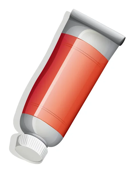 Um topview de um tubo vermelho — Vetor de Stock
