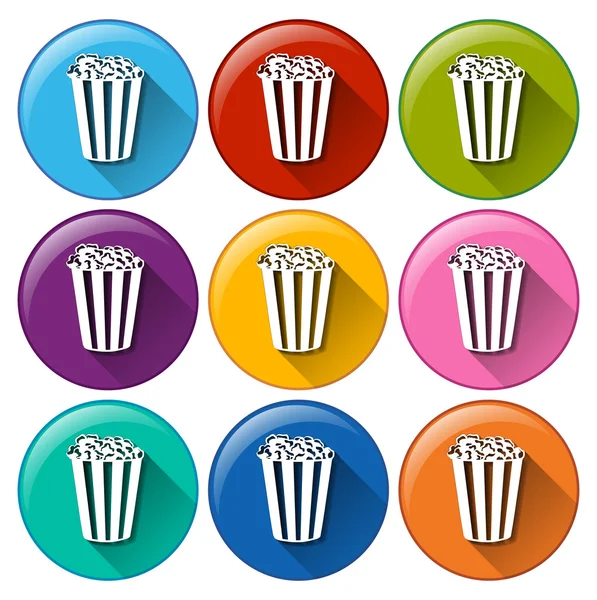 Popcorn-Ikonen — Stockvektor