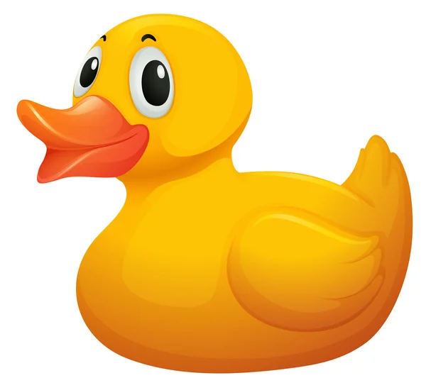A cute yellow rubber duck — Stock Vector