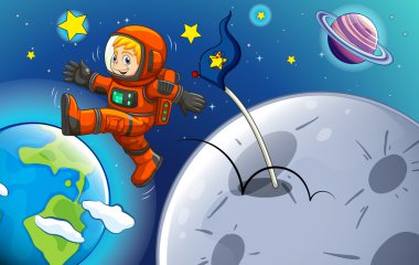 genç bir astronot
