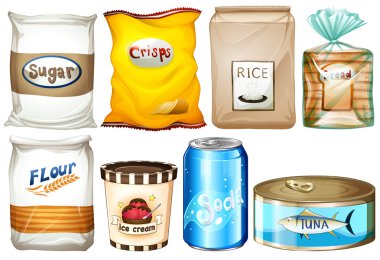 Different kind of foods clipart