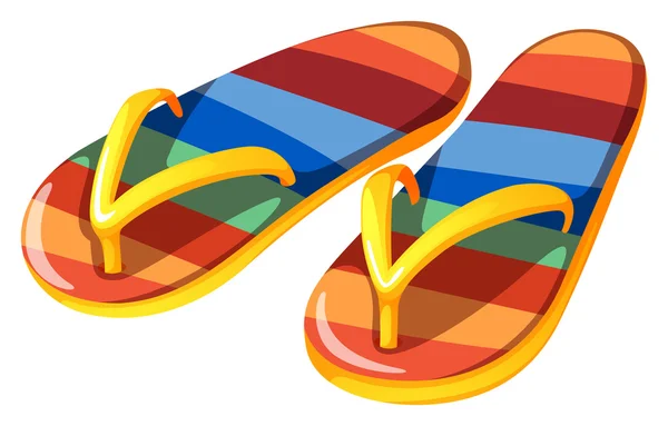 Een paar van strand slippers — Stockvector