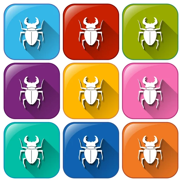 Scorpion ikoner — Stock vektor