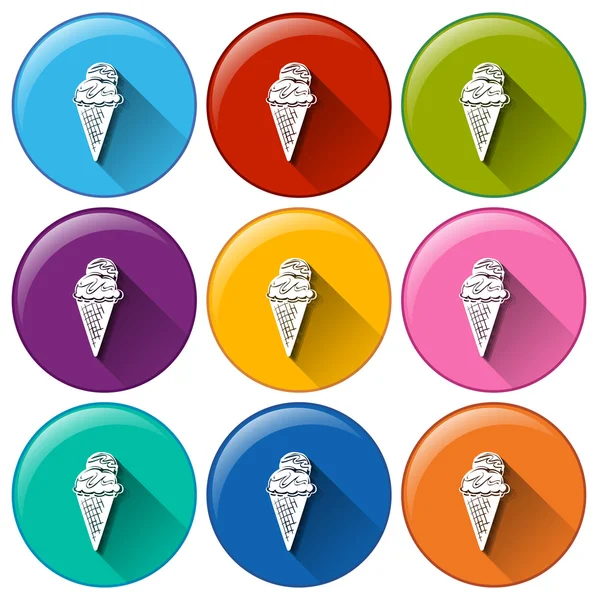 Dondurma simgeleri — Stok Vektör