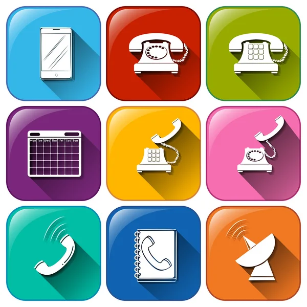 Different icons for communication — Stock Vector