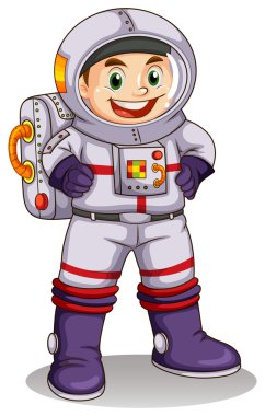 mutlu bir astronot