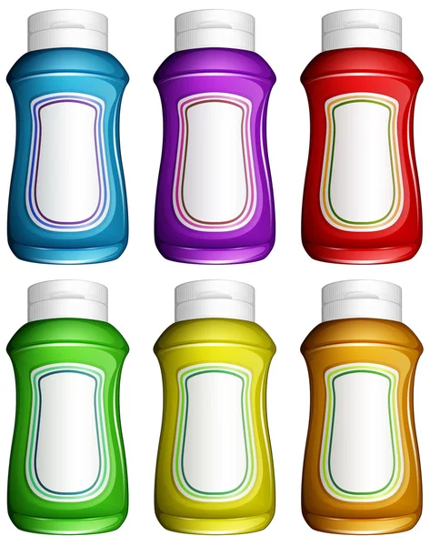 Pots d'eau colorés — Image vectorielle