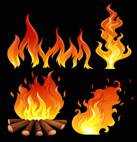 Un gran incendio — Archivo Imágenes Vectoriales