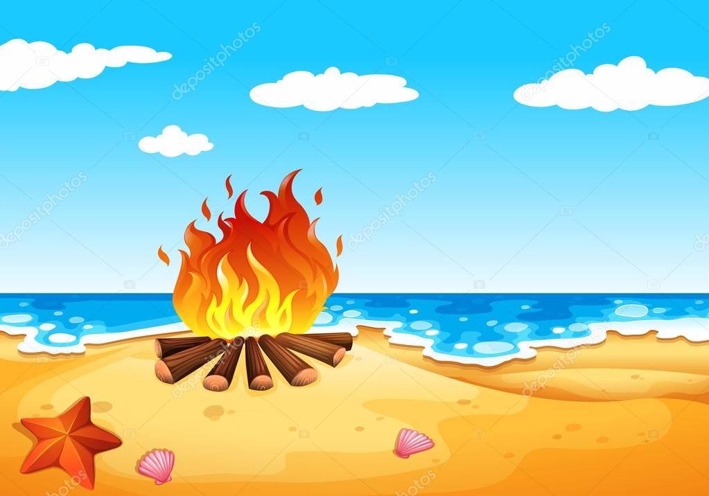 動物画像無料 エレガントイラスト キャンプファイヤー