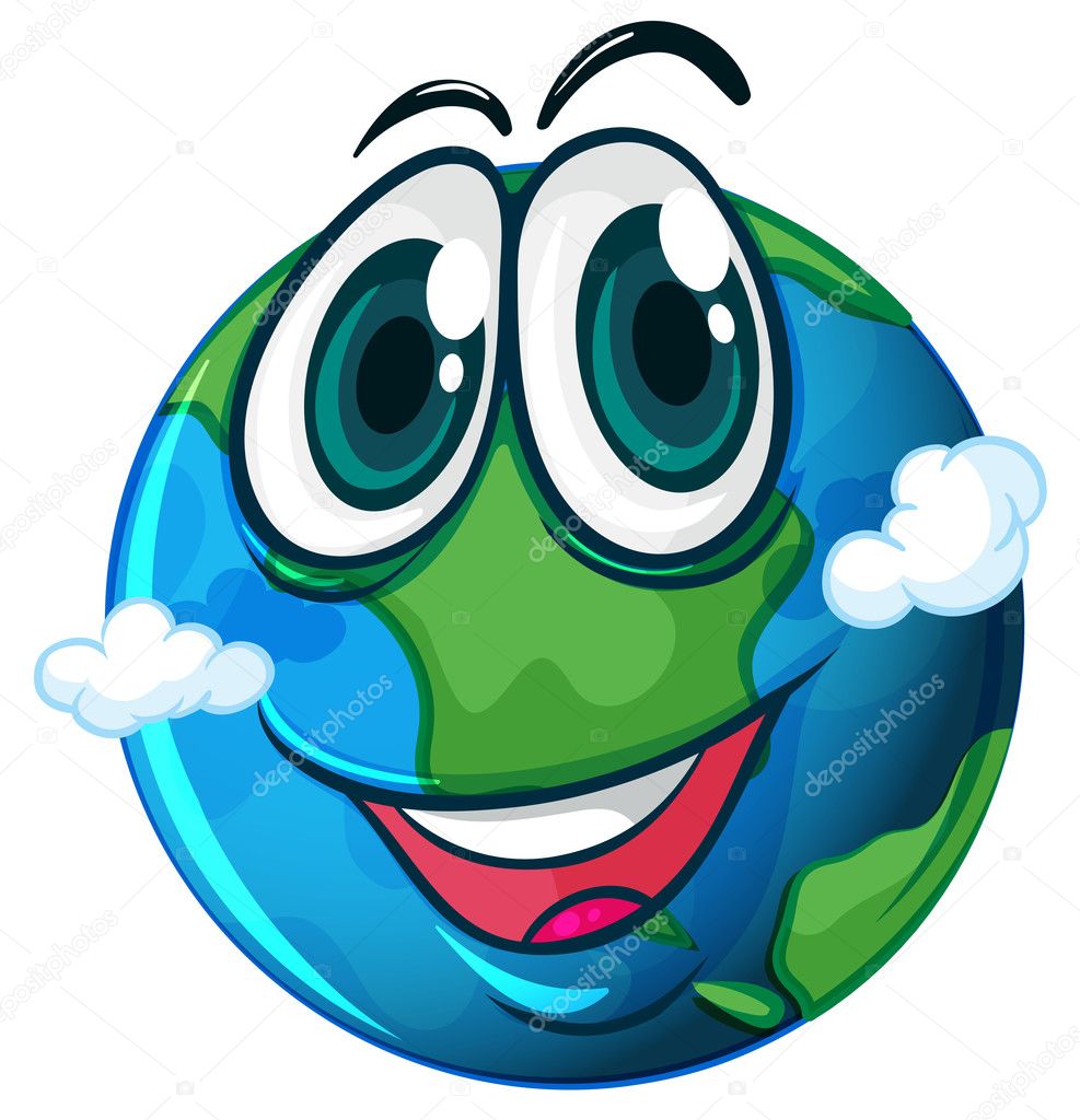 A smiling planet Earth