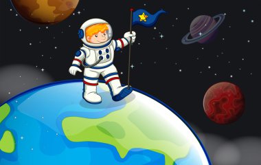 outerspace bir adam