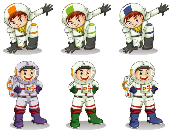 Giovani astronauti — Vettoriale Stock