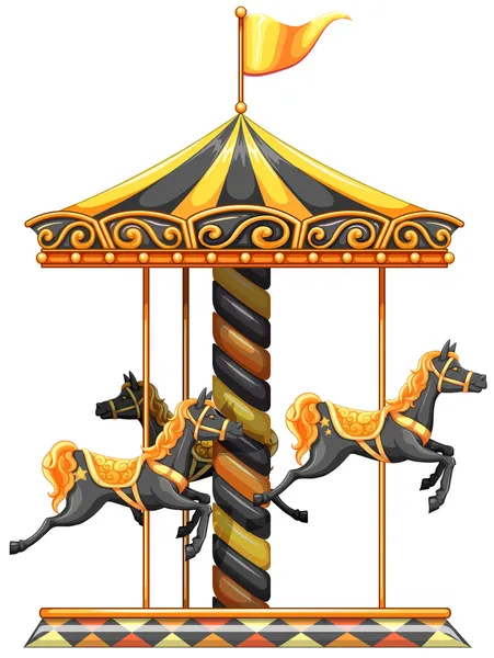 A merry-go-round ride — Stock Vector