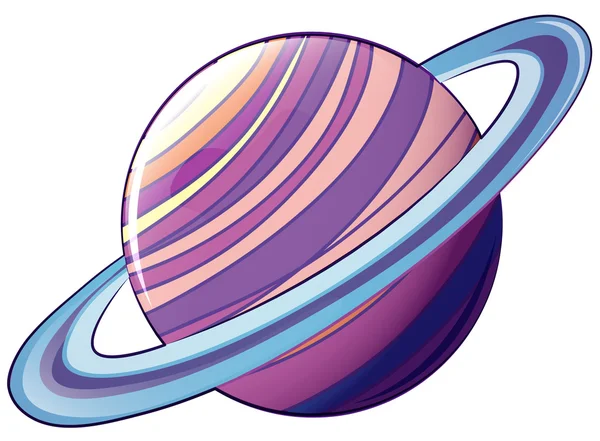 A planet with an orbit — Stock Vector