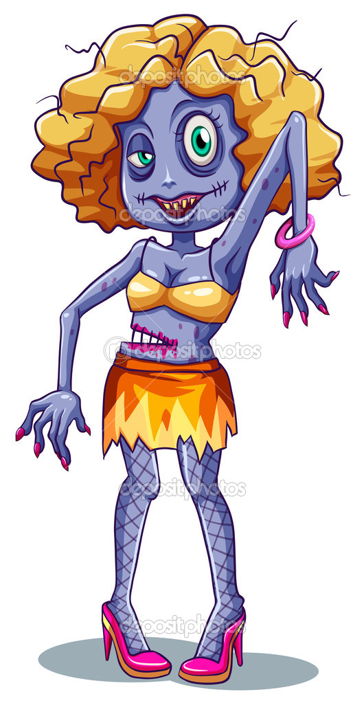 A female zombie