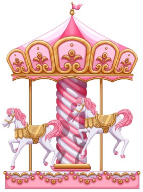 A carousel ride clipart