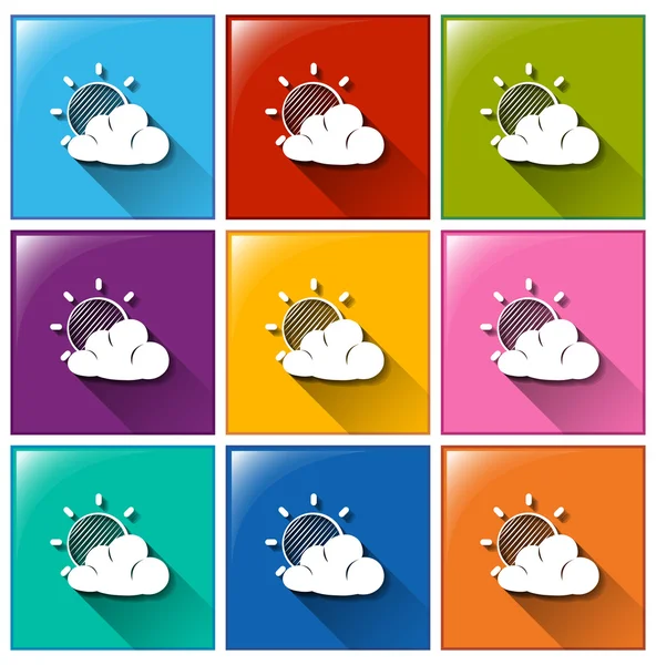 Weather forecast icons — Stock Vector