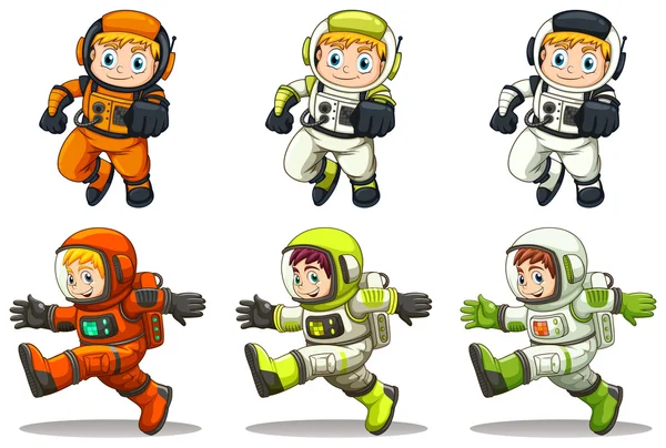 Young astronauts — Stock Vector