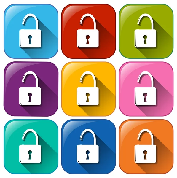 Padlock icons — Stock Vector