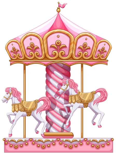 A carousel ride — Stock Vector