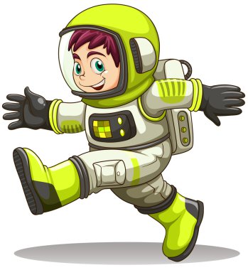 mutlu bir astronot