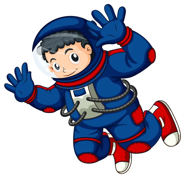 En astronaut i luften — Stock vektor