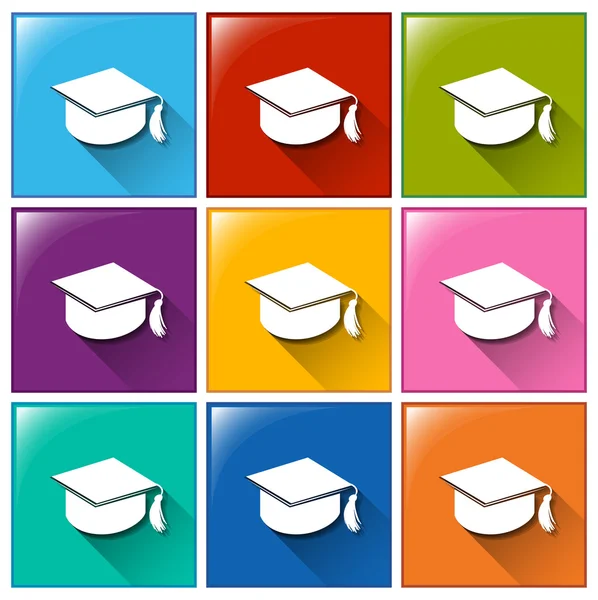 Icônes de graduation — Image vectorielle