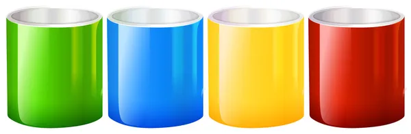 Colourful beakers — Stock Vector