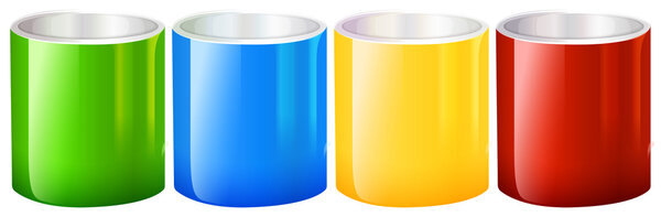 Colourful beakers