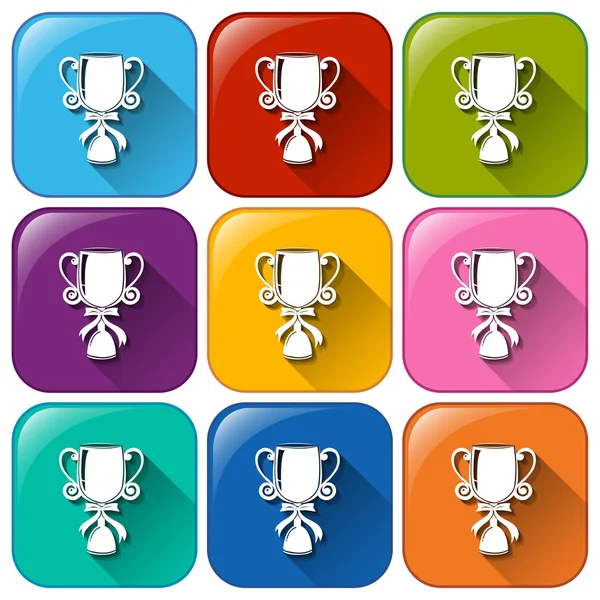 Trophy icons — Stock Vector