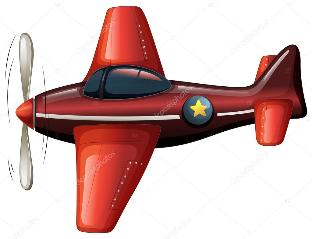 A red vintage plane