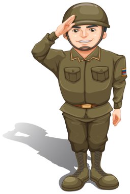 A handsome soldier clipart