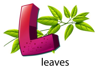A letter L for leaves clipart
