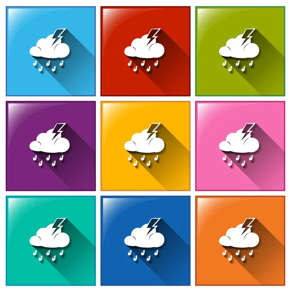 Icônes de prévisions météorologiques — Image vectorielle